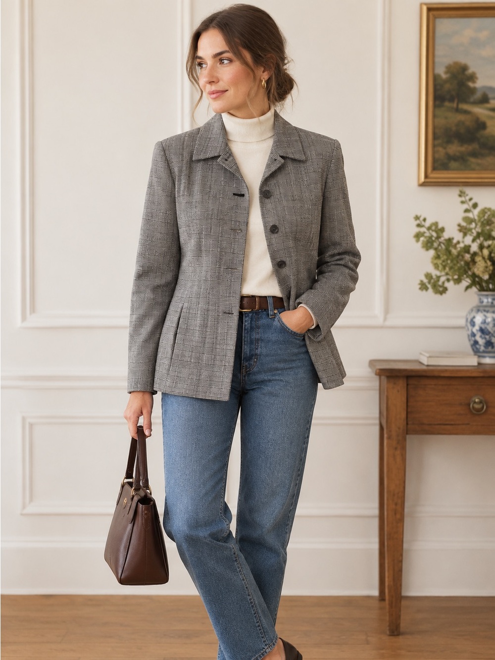 Pendleton Vintage Classic Gray Plaid Women's Jacket